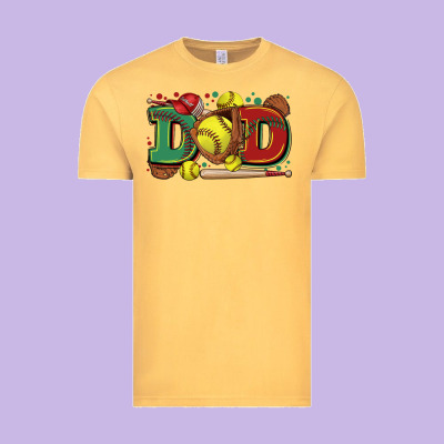 Dad Softball Vintage Tee Designed By Zillion Design Studio