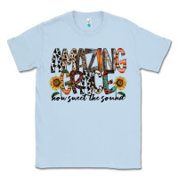 Dusty Blue amazing grace how sweet the sound Classic Tee - RacoonDesign