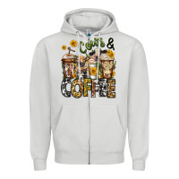 Cows And Coffee Cups Zipper Hoodie | Teevron