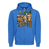 True Royal cows and coffee cups Zipper Hoodie - Jasminsmagicworld