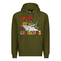 Army Green merry cruisemas Premium Hoodie - MaliasSmallBusiness
