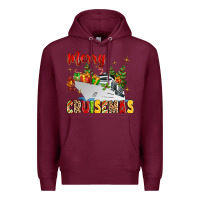 Burgundy merry cruisemas Premium Hoodie - MaliasSmallBusiness