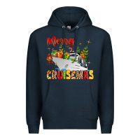 Navy merry cruisemas Premium Hoodie - MaliasSmallBusiness