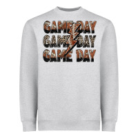 Heather Grey game day game day football lightning bolt Heavyweight Sweatshirt - Zillion Design Studio