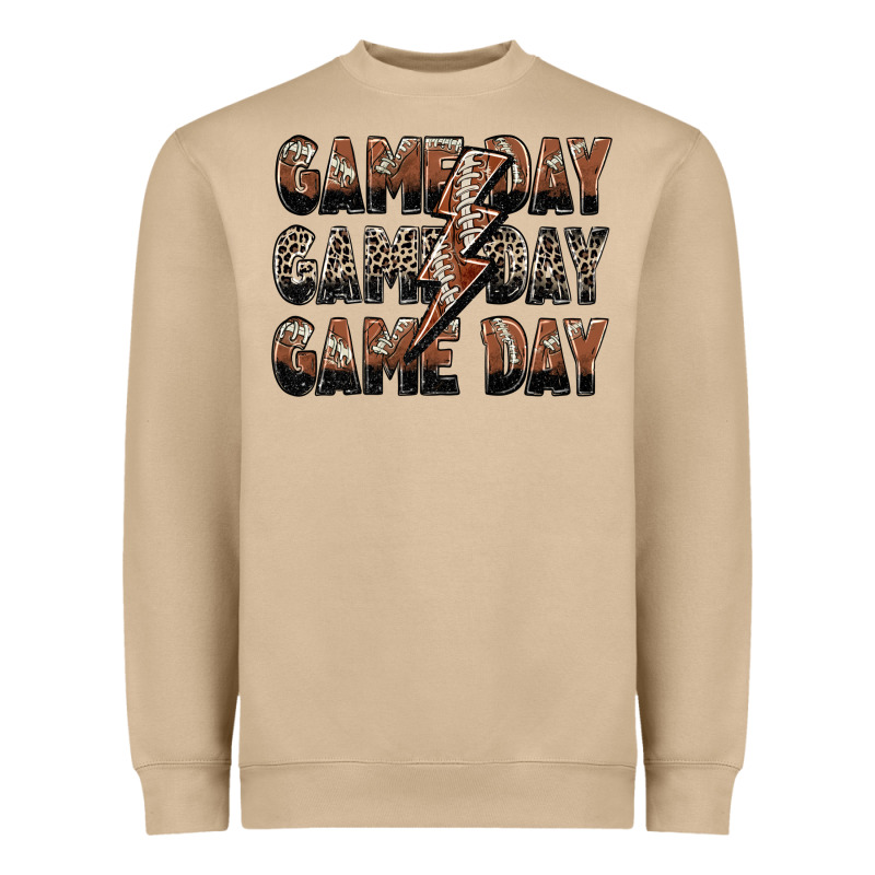 Game Day Game Day Football Lightning Bolt Heavyweight Sweatshirt by Zillion Design Studio | Teevron