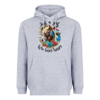 Heather Grey just a girl who loves horses haflinger Heavyweight Hoodie - LillyAllenDesigns