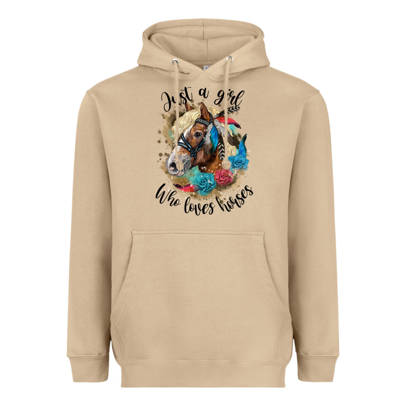 Just A Girl Who Loves Horses Haflinger Heavyweight Hoodie by LillyAllenDesigns | Teevron