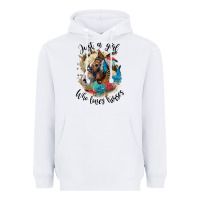 White just a girl who loves horses haflinger Heavyweight Hoodie - LillyAllenDesigns