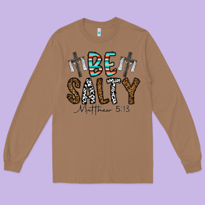 Be Salty Matthew 5. 13 Long Sleeve Tee Designed By Cowhidedigitalart