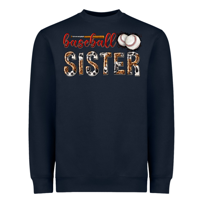 Baseball Sister With Leopard Heavyweight Sweatshirt by texasbilliewilder | Teevron