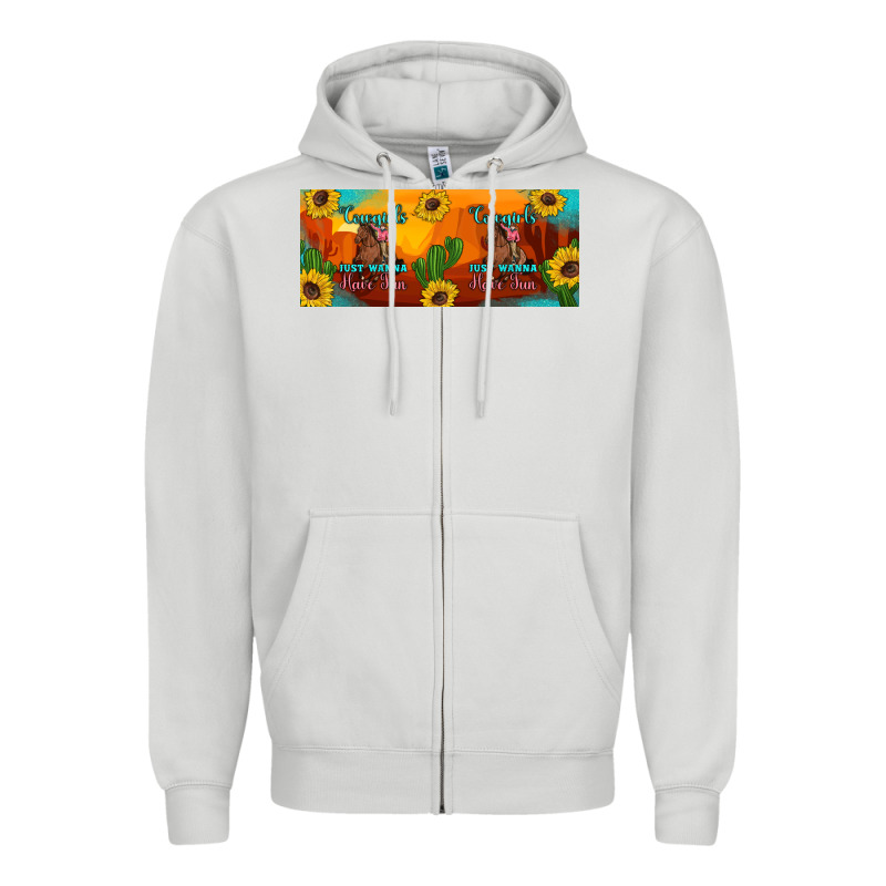 Cowgirls Just Wanna Have Fun Mug 15 Oz Zipper Hoodie by Artiststas | Teevron