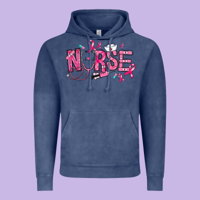 Vintage Hoodie breast cancer nurse
