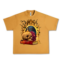 Peanut Butter Halloween Skull Candles and Roses Urban Heavy Tee - texasbilliewilder