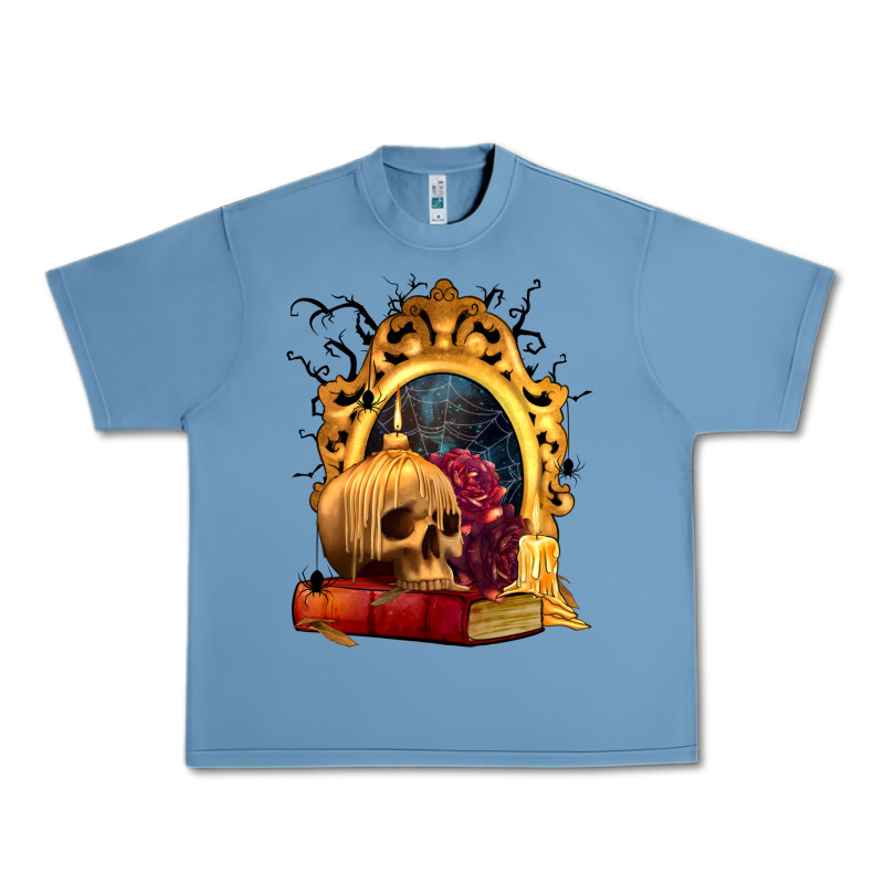Halloween Skull Candles And Roses Urban Heavy Tee by texasbilliewilder | Teevron