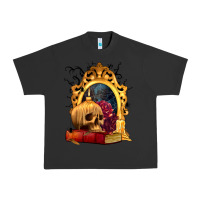 Pigment Black Halloween Skull Candles and Roses Urban Heavy Tee - texasbilliewilder