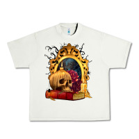 Pistachio Halloween Skull Candles and Roses Urban Heavy Tee - texasbilliewilder