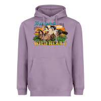 Lavender free spirit wild heart 3 horses Heavyweight Hoodie - LillyAllenDesigns