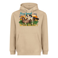 Mushroom free spirit wild heart 3 horses Heavyweight Hoodie - LillyAllenDesigns