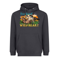 Smoke free spirit wild heart 3 horses Heavyweight Hoodie - LillyAllenDesigns