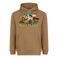 Toasted Coconut free spirit wild heart 3 horses Heavyweight Hoodie - LillyAllenDesigns