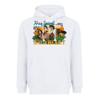 White free spirit wild heart 3 horses Heavyweight Hoodie - LillyAllenDesigns