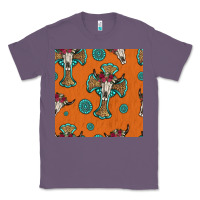 Lavender western cross and bull skull seamless pattern Classic Tee - HRA Design Shop