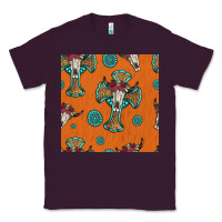 Plum western cross and bull skull seamless pattern Classic Tee - HRA Design Shop