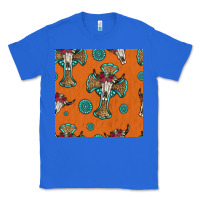 True Royal western cross and bull skull seamless pattern Classic Tee - HRA Design Shop