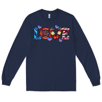 Navy firefighter love Long Sleeve Tee - HRA Design Shop