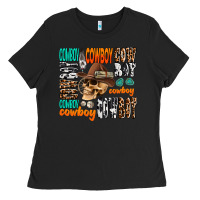 Black cowboy Ladies Tee - AdoDesignShop