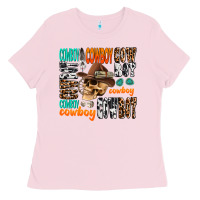 Bubblegum Pink cowboy Ladies Tee - AdoDesignShop
