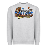 Heather Grey raising ballers football Heavyweight Sweatshirt - Zillion Design Studio