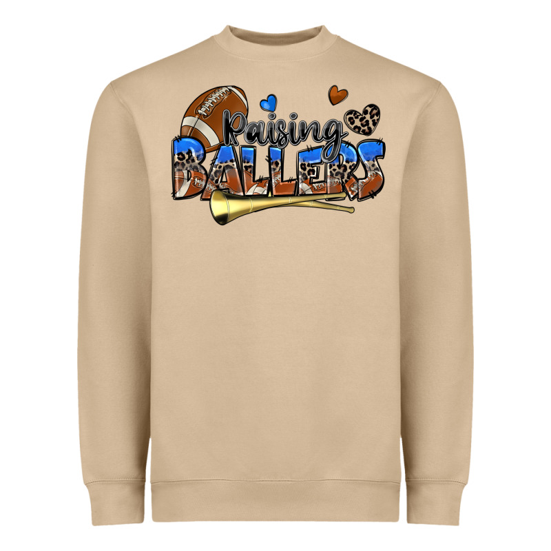 Raising Ballers Football Heavyweight Sweatshirt by Zillion Design Studio | Teevron