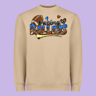 Raising Ballers Football Heavyweight Sweatshirt Designed By Zillion Design Studio