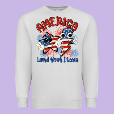America Land That I Love Premium Sweatshirt Designed By Maliassmallbusiness