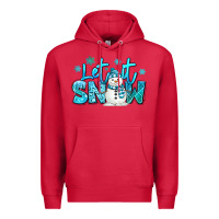 Cardinal let it snow winter snowman Premium Hoodie - MaliasSmallBusiness