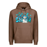 Chestnut let it snow winter snowman Premium Hoodie - MaliasSmallBusiness