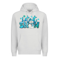 Dove Grey let it snow winter snowman Premium Hoodie - MaliasSmallBusiness