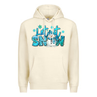 Sandshell let it snow winter snowman Premium Hoodie - MaliasSmallBusiness
