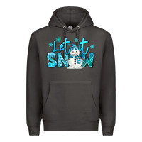 Smoke let it snow winter snowman Premium Hoodie - MaliasSmallBusiness
