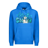 True Royal let it snow winter snowman Premium Hoodie - MaliasSmallBusiness