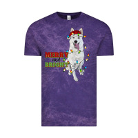Cloud Purple merry and bright white shepherd Vintage Tee - RanaPortraitStore