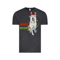 Vintage Black merry and bright white shepherd Vintage Tee - RanaPortraitStore