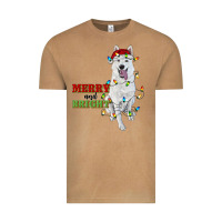 Vintage Camel merry and bright white shepherd Vintage Tee - RanaPortraitStore