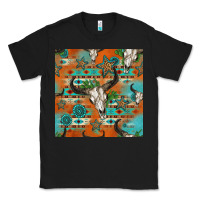 Black western bull skull seamless pattern Classic Tee - HRA Design Shop