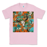 Bubblegum Pink western bull skull seamless pattern Classic Tee - HRA Design Shop