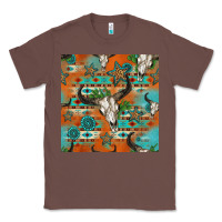 Chestnut western bull skull seamless pattern Classic Tee - HRA Design Shop
