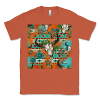 Copper western bull skull seamless pattern Classic Tee - HRA Design Shop