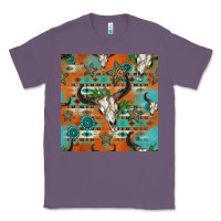 Lavender western bull skull seamless pattern Classic Tee - HRA Design Shop