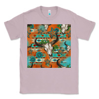 Lilac western bull skull seamless pattern Classic Tee - HRA Design Shop